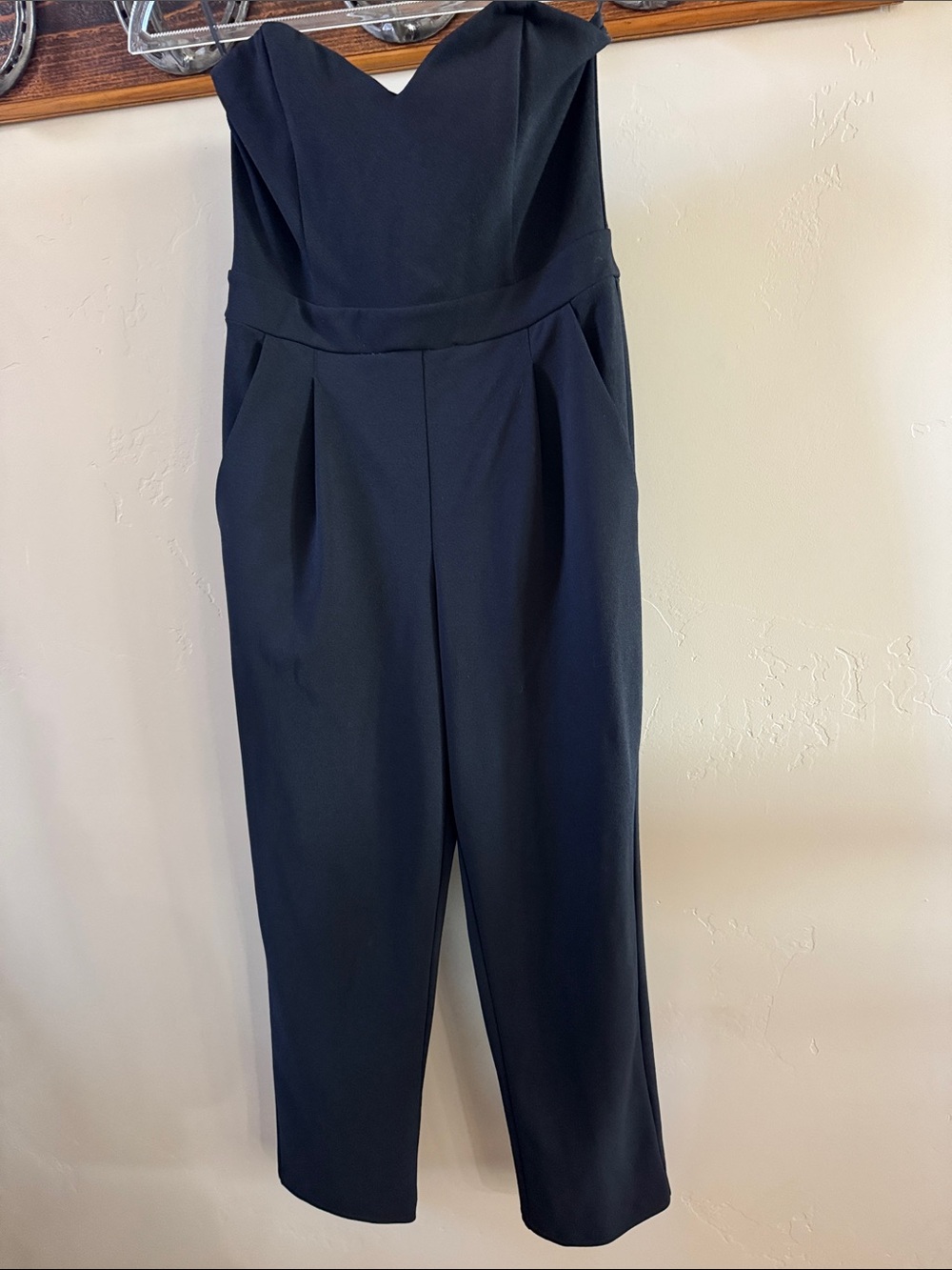 Express Black V-Neck Sleeveless Jumpsuit